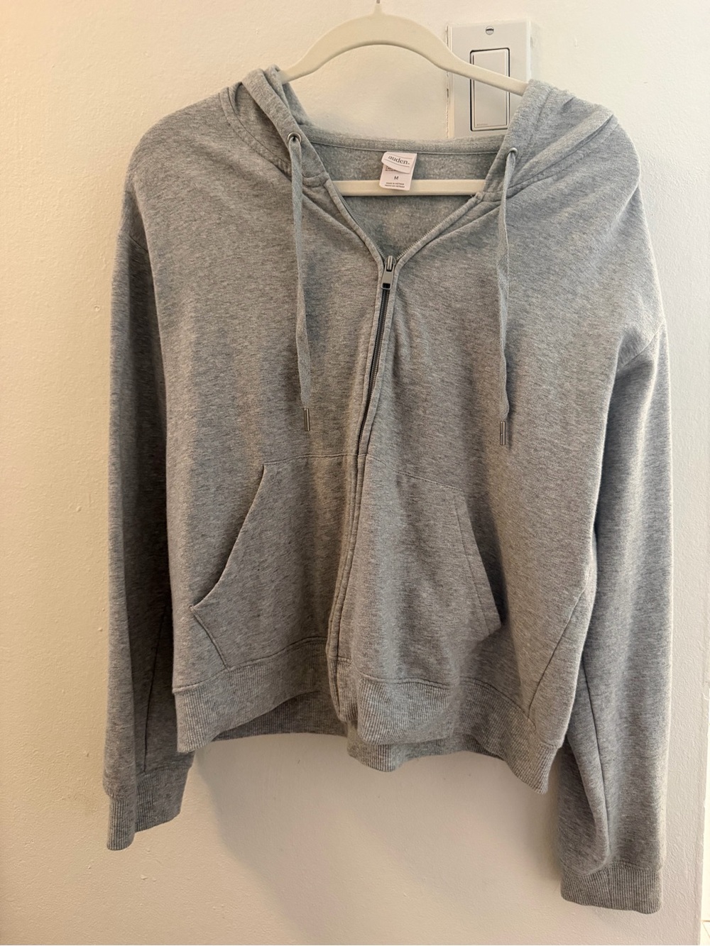 Gray Zip-Up Hoodie Sweater